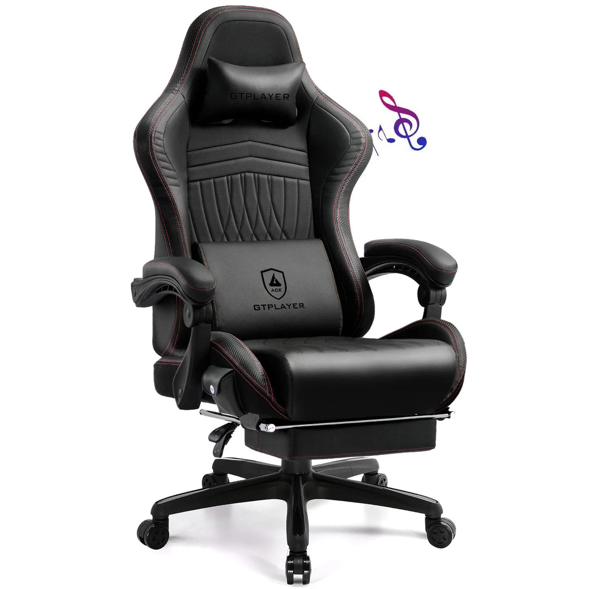GTPLAYER Ergonomic Gaming Chair With Speakers And Footrest