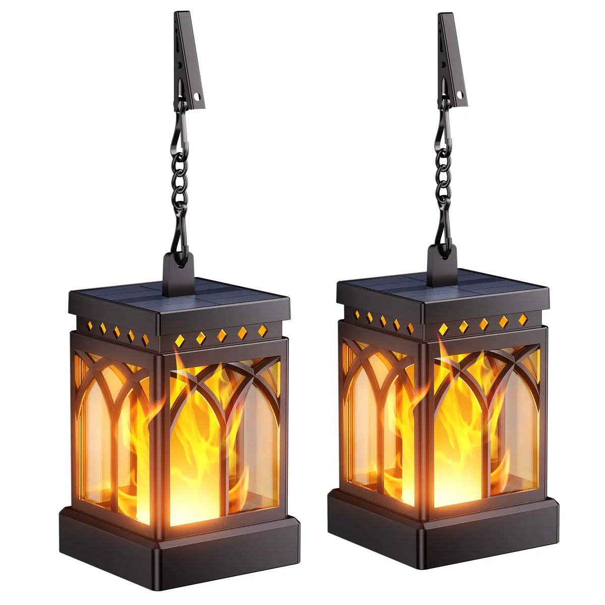 Waterproof Outdoor Solar Lanterns With LED Lights Automatic On Off