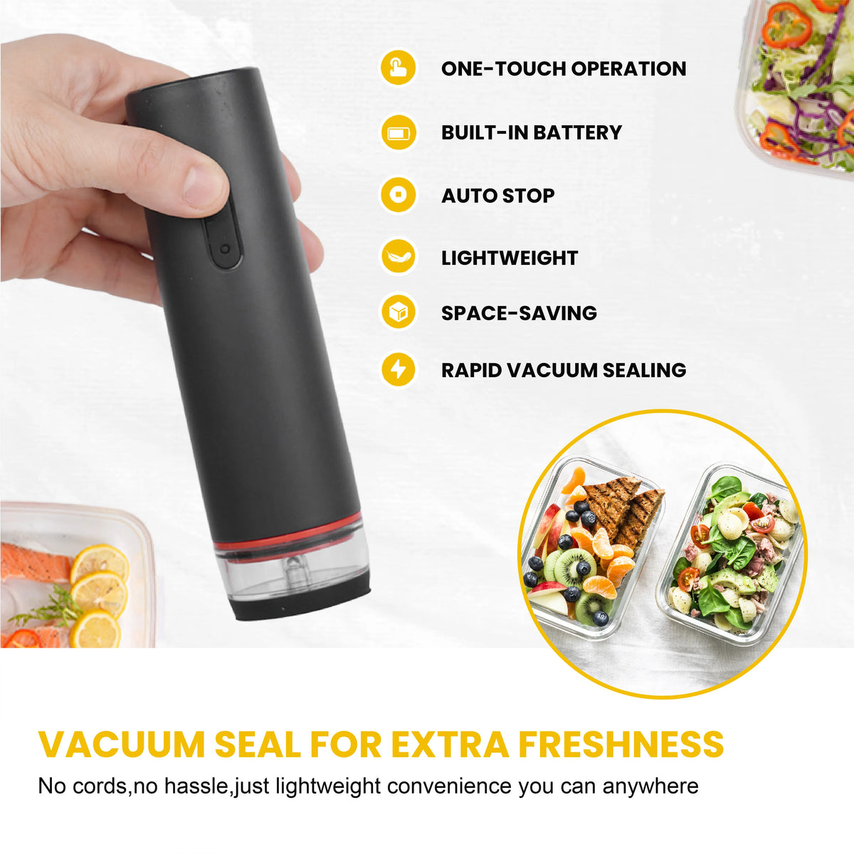Vacuum Seal Food Storage Containers Leakproof BPA Free Organizer Set