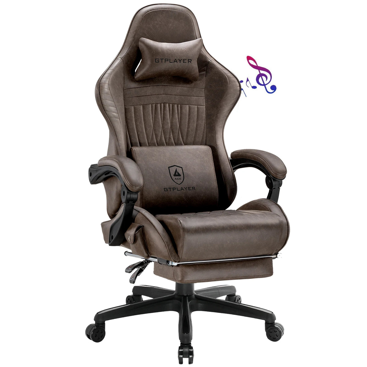 GTPLAYER Ergonomic Gaming Chair With Speakers And Footrest