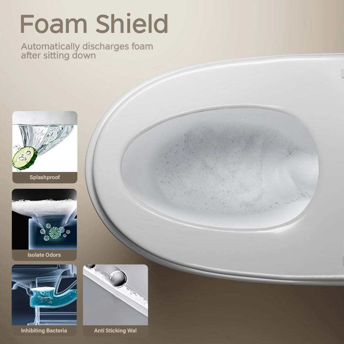 Smart Bidet Toilet With Heated Seat And Automatic Dual Flush