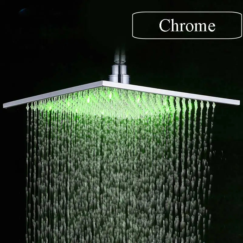 Rozin Brass LED Rainfall Shower Head With Wall Mount Design