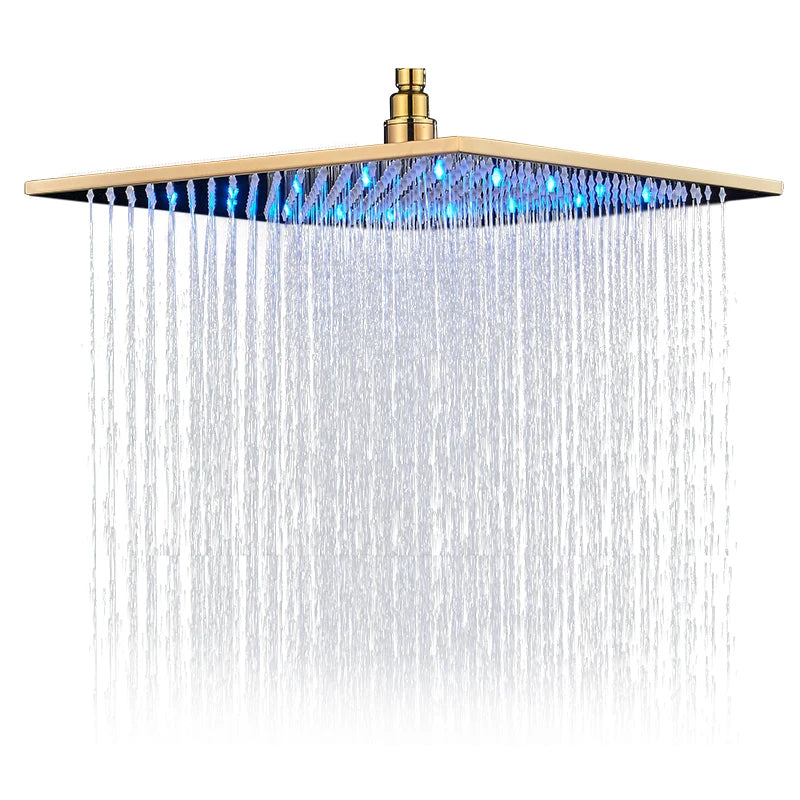 Rozin Brass LED Rainfall Shower Head With Wall Mount Design