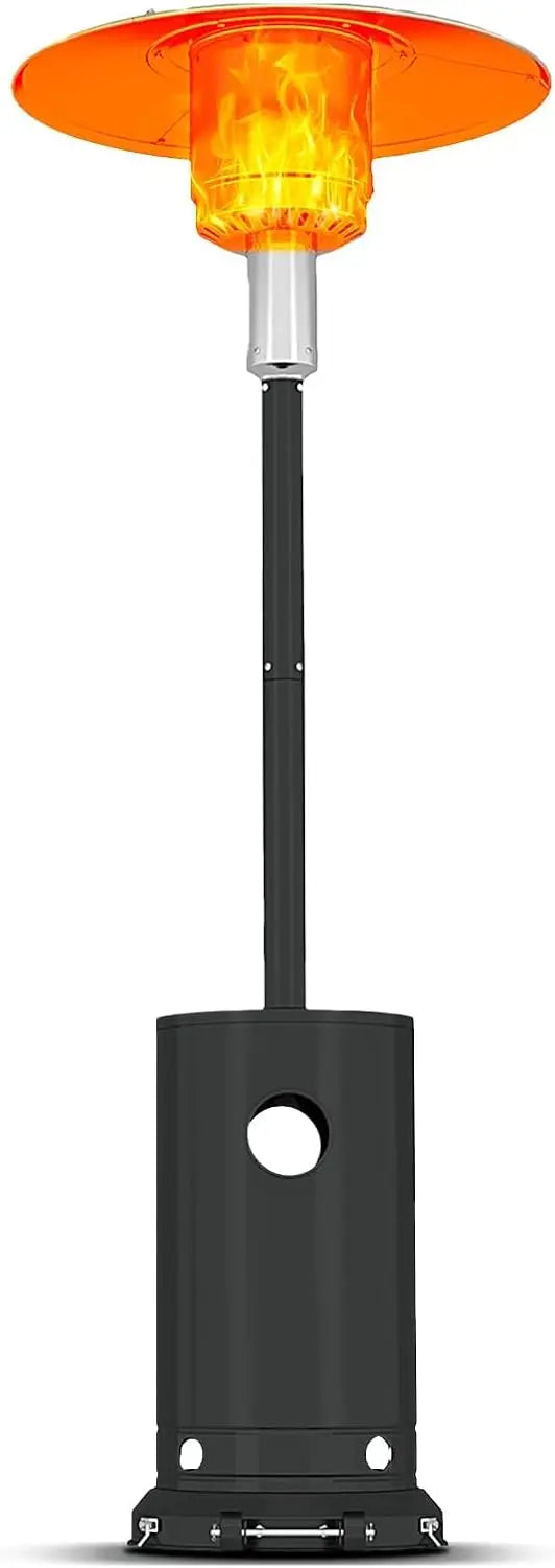 Studyset Stainless Steel Freestanding Gas Patio Heater With Wheels