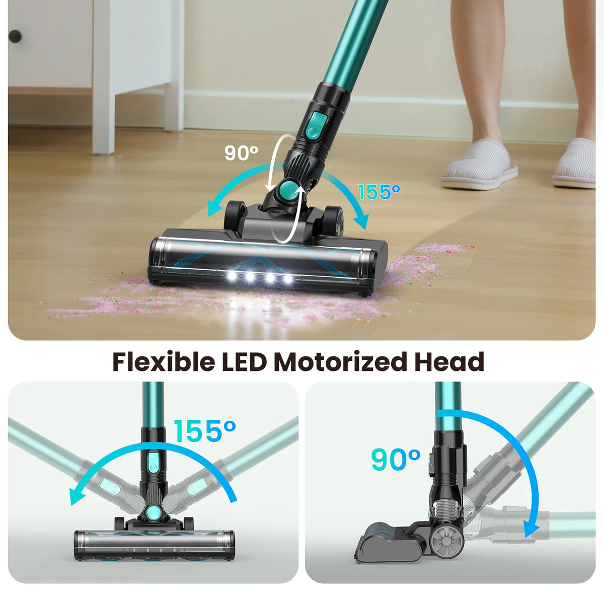INSE N3T Cordless Vacuum Cleaner 40Kpa Ultra Lightweight 6 in 1 Stick Vacuum Up to 40mins Runtime for Home Pet Hair Hard Floor