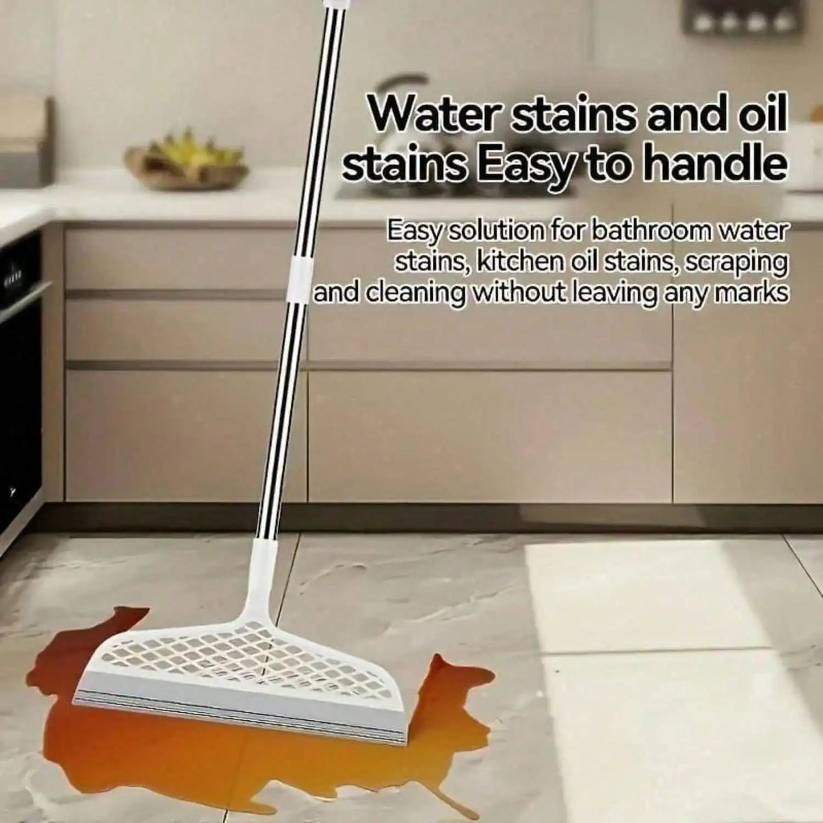 Silicone Broom Floor and Carpet Cleaner with Pet Hair Remover