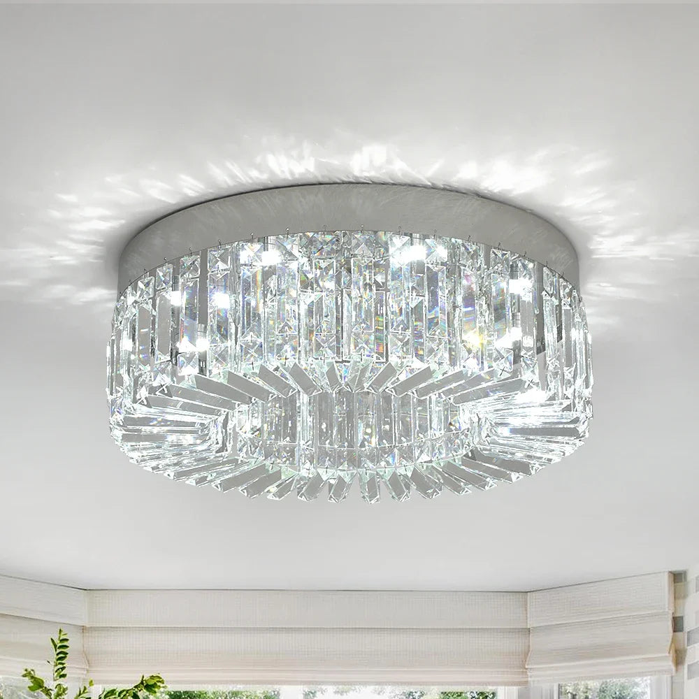 VETRULUS Crystal LED Ceiling Chandelier for Living Rooms