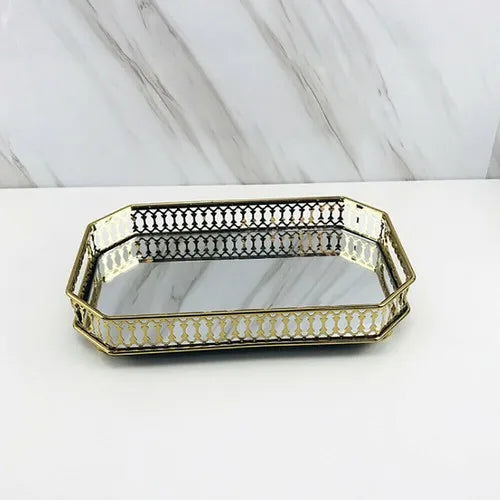 Vintage Mirrored Vanity Tray for Makeup Jewelry and Perfume Display