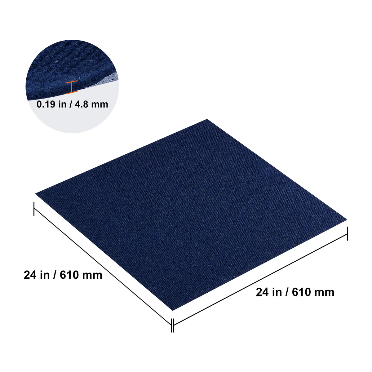 SucceBuy Peel And Stick Padded Carpet Tiles For Indoor Floors