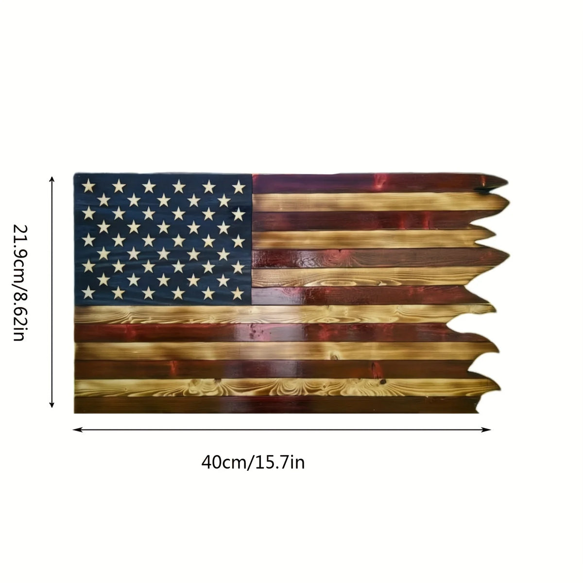 American Wavy Flag Wooden Independence Day Home Decoration Gift 