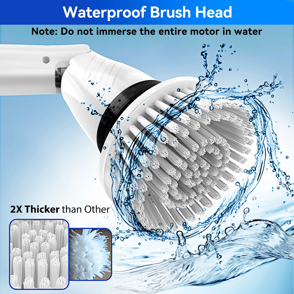 INSE Cordless Electric Spin Scrubber With Replaceable Brush Heads