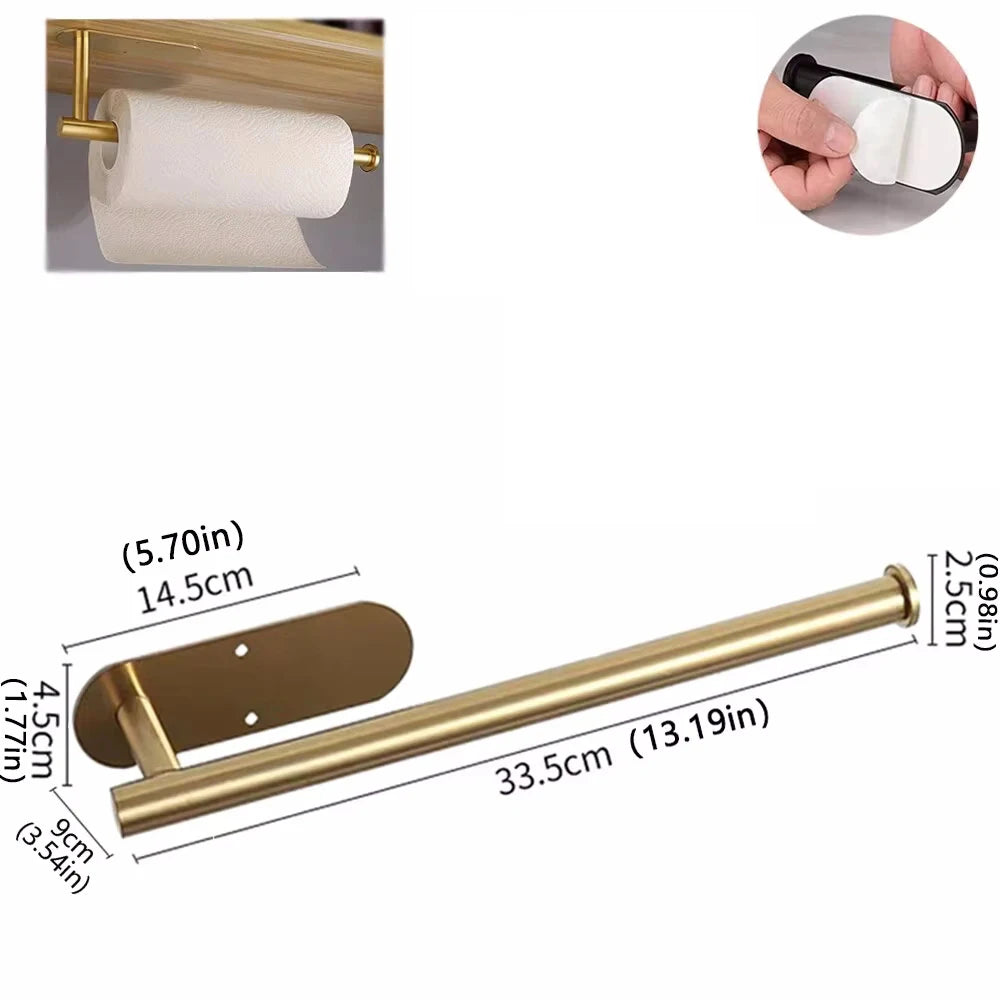 Paper Towel Holders For Kitchen,Adhesive Roll Paper Holder,Bathroom Storage Rack,Tissue Dispenser,Kitchen Organizers,Towel Rack