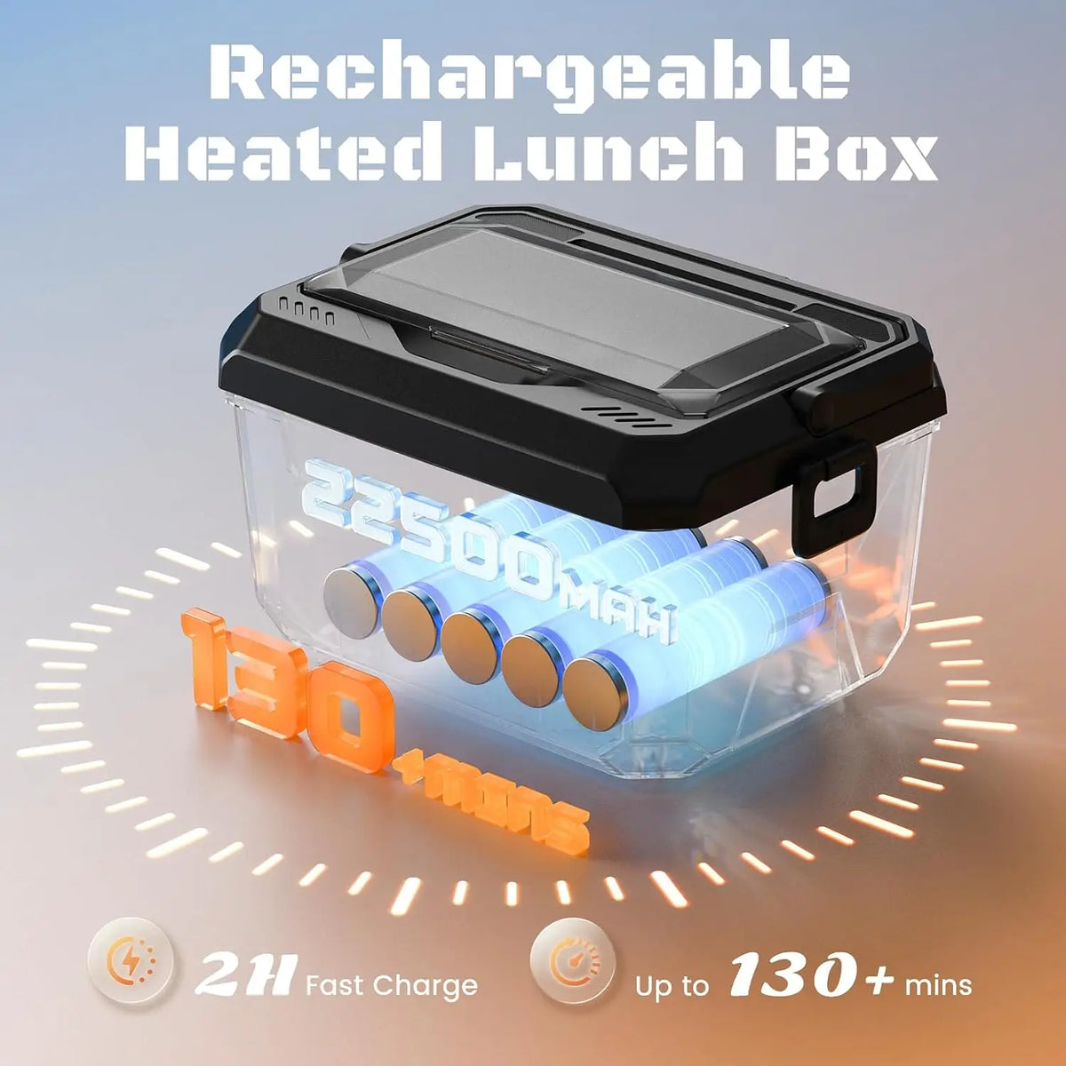 USB Rechargeable Lunch Box Food Warmer for Office and Travel
