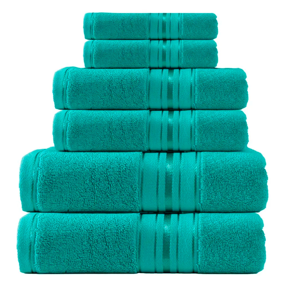 Luxury Turkish Cotton Bathroom Towel Set With Washcloths