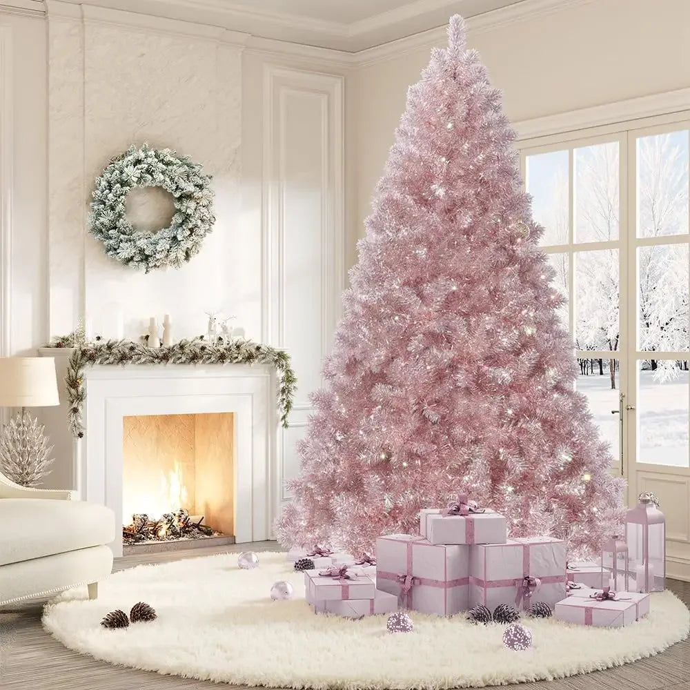 Garvee Prelit Artificial Christmas Tree With Warm White LED Lights