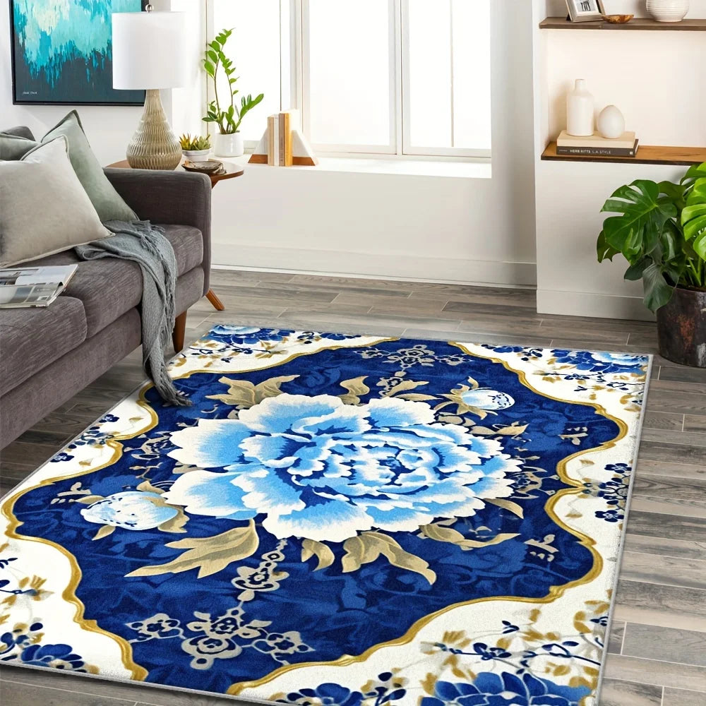European Vintage Washable Imitation Cashmere Living Room Carpet