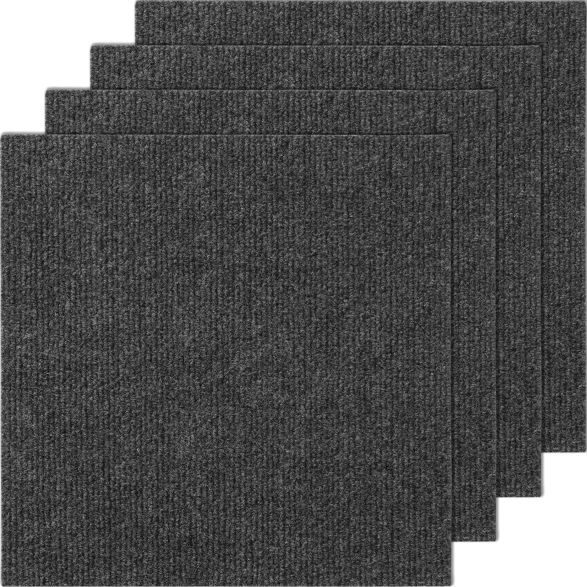 SucceBuy Peel And Stick Padded Carpet Tiles For Indoor Floors