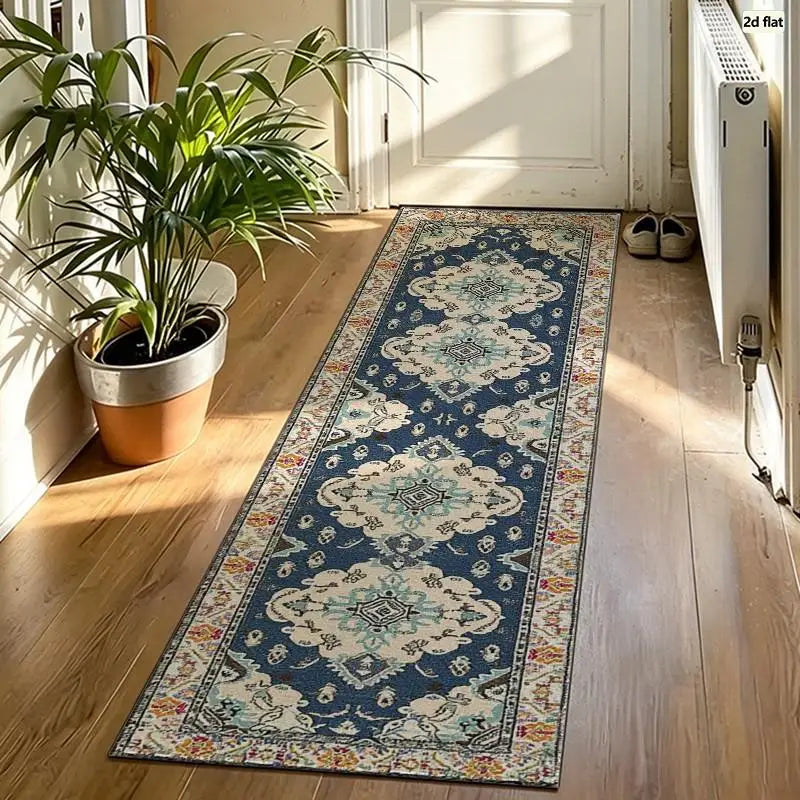Boho Distressed Medallion Area Rug for Living Room and Home
