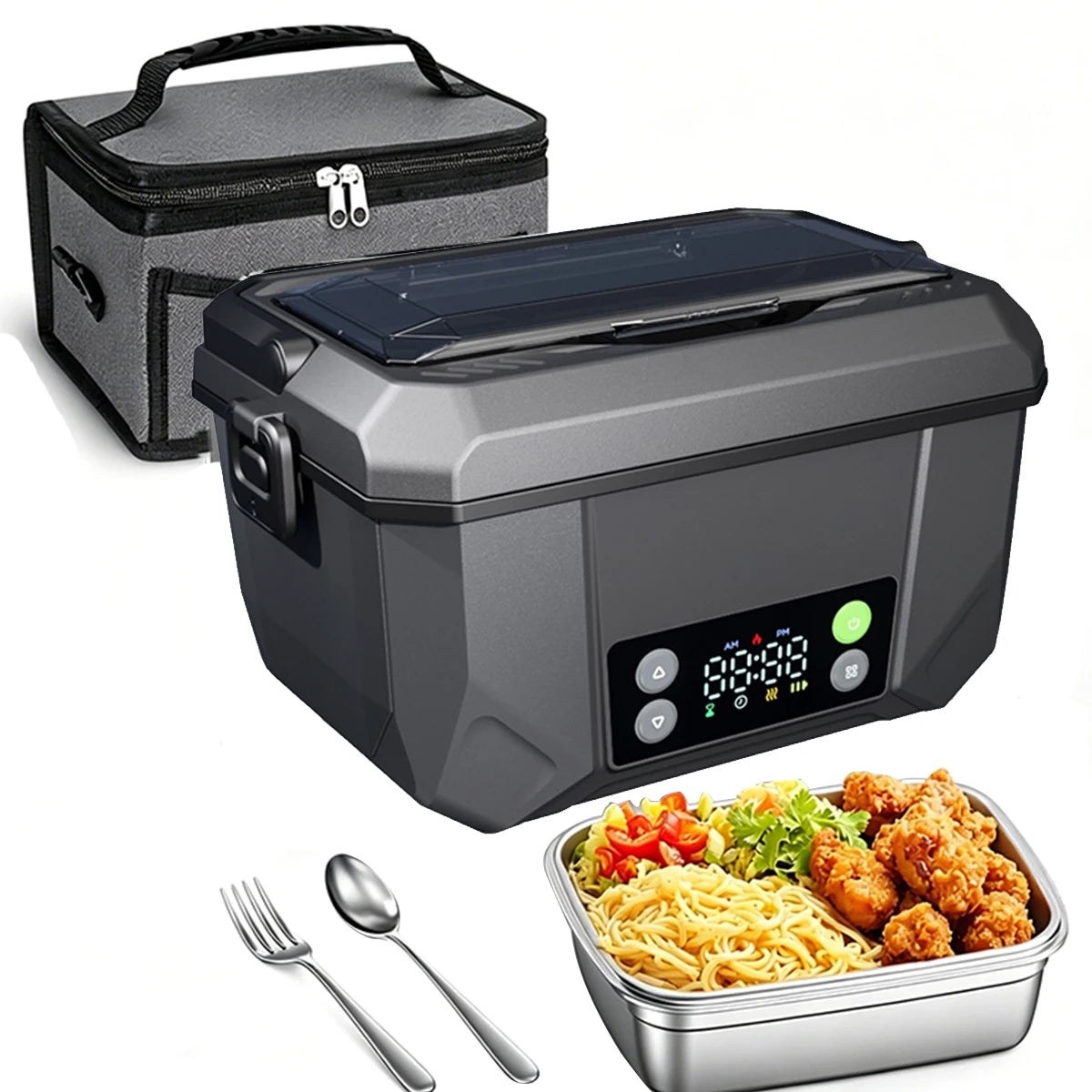 USB Rechargeable Lunch Box Food Warmer for Office and Travel