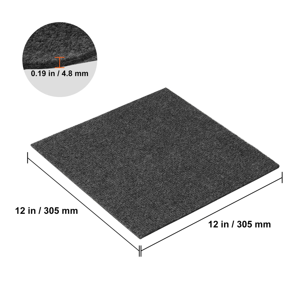 SucceBuy Peel And Stick Padded Carpet Tiles For Indoor Floors