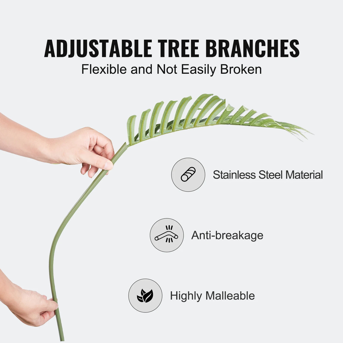 SucceBuy Artificial Palm Tree Faux Plant With Anti-Tip Protection