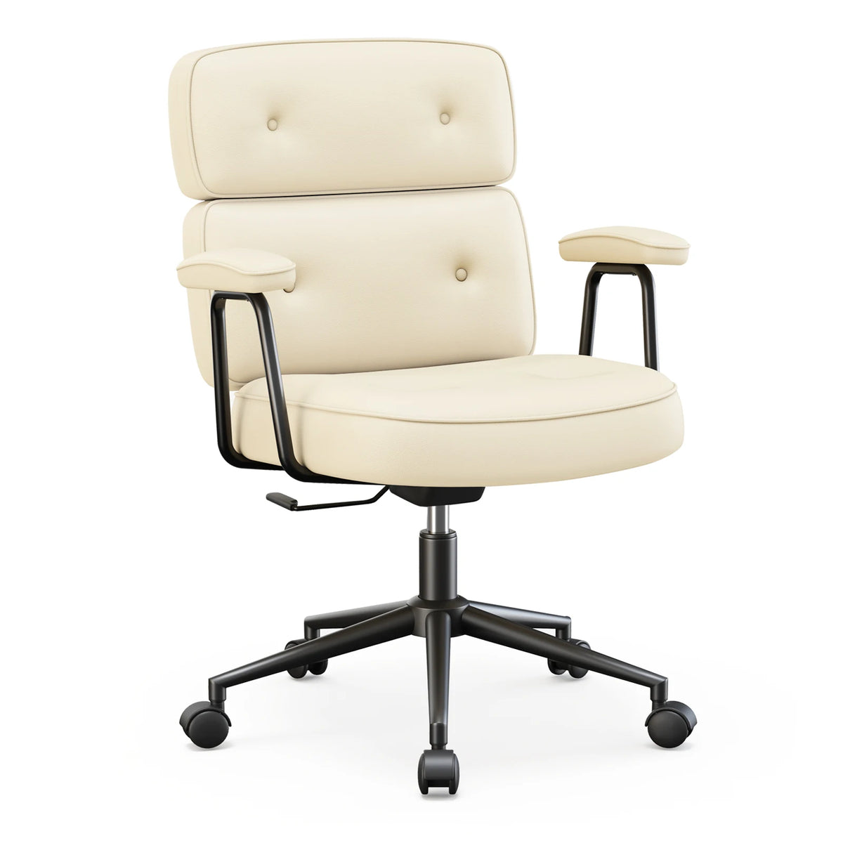 JHK Ergonomic PU Leather Office Chair With Lumbar Support