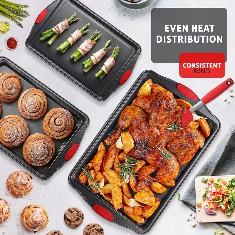 Nonstick Carbon Steel Baking Dish Set for Cookies and Pastries