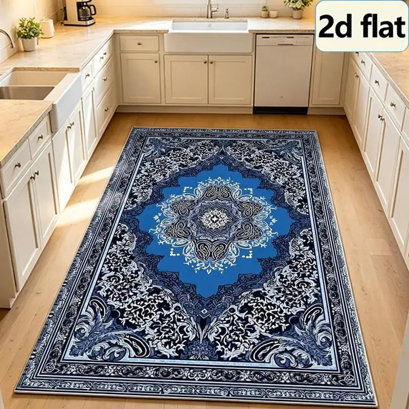 Traditional Oriental Medallion Pattern Area Rug for Living Room Decor