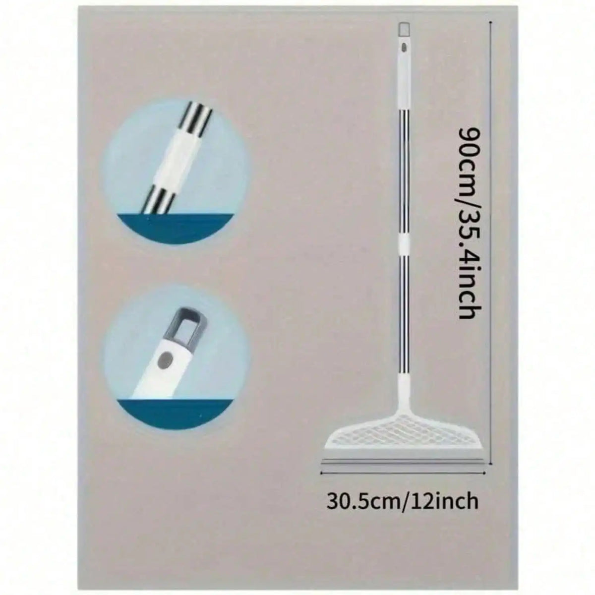 Silicone Broom Floor and Carpet Cleaner with Pet Hair Remover