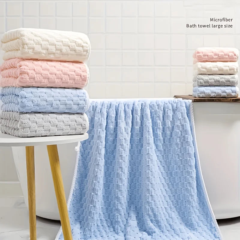 Waffle Weave Ultra Soft Quick Dry Absorbent Microfiber Bath Towels
