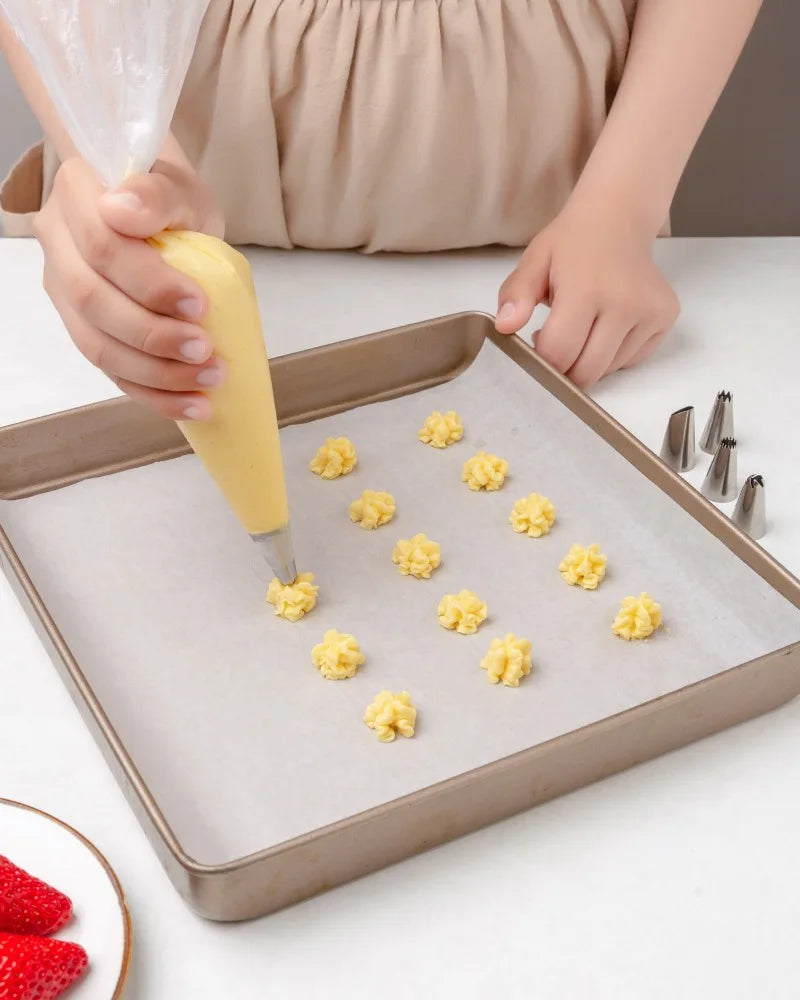 Nifogo Reusable Piping Bag Kit With Icing Tips Set
