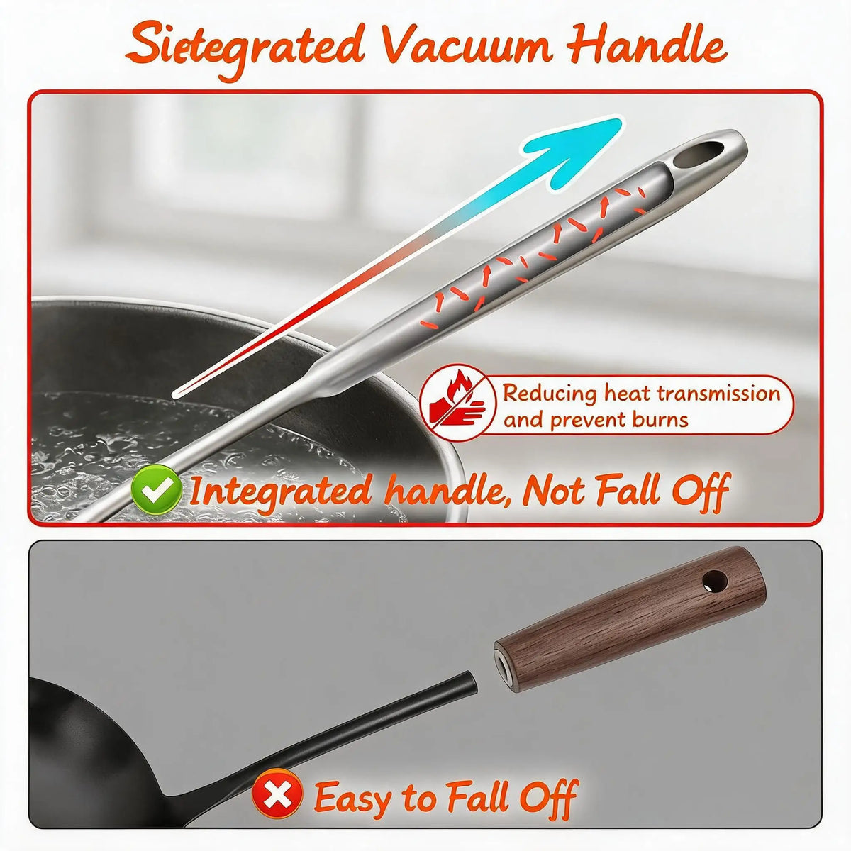 Stainless Steel Kitchen Utensil Set with Turner, Ladle and Skimmer