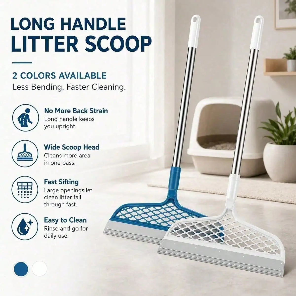 Silicone Broom Floor and Carpet Cleaner with Pet Hair Remover