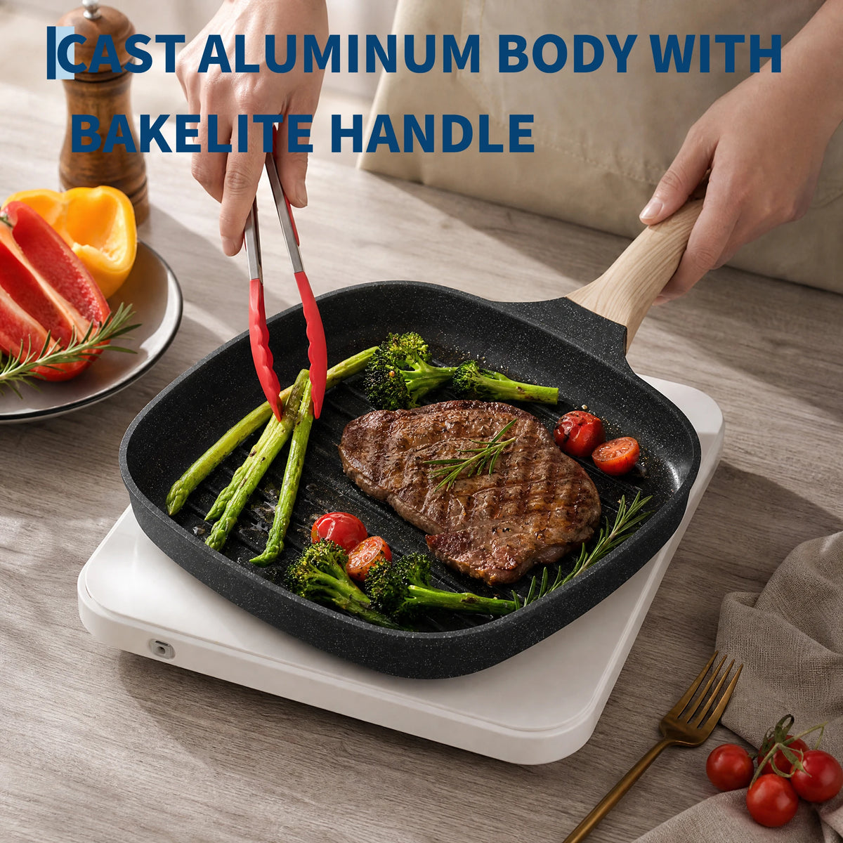 PFAS Free Ceramic Nonstick Cookware Set With Induction Compatibility