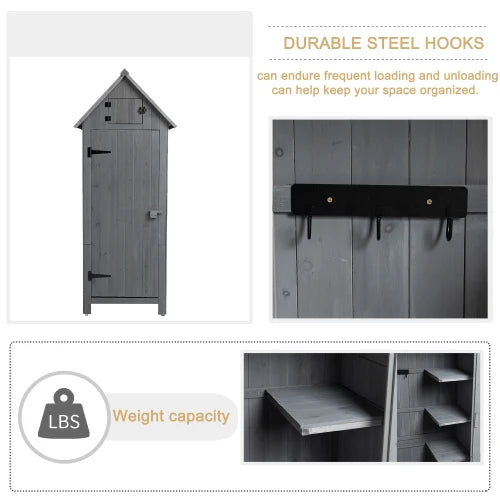 Multi Story Waterproof Garden Shed And Outdoor Storage Cabinet