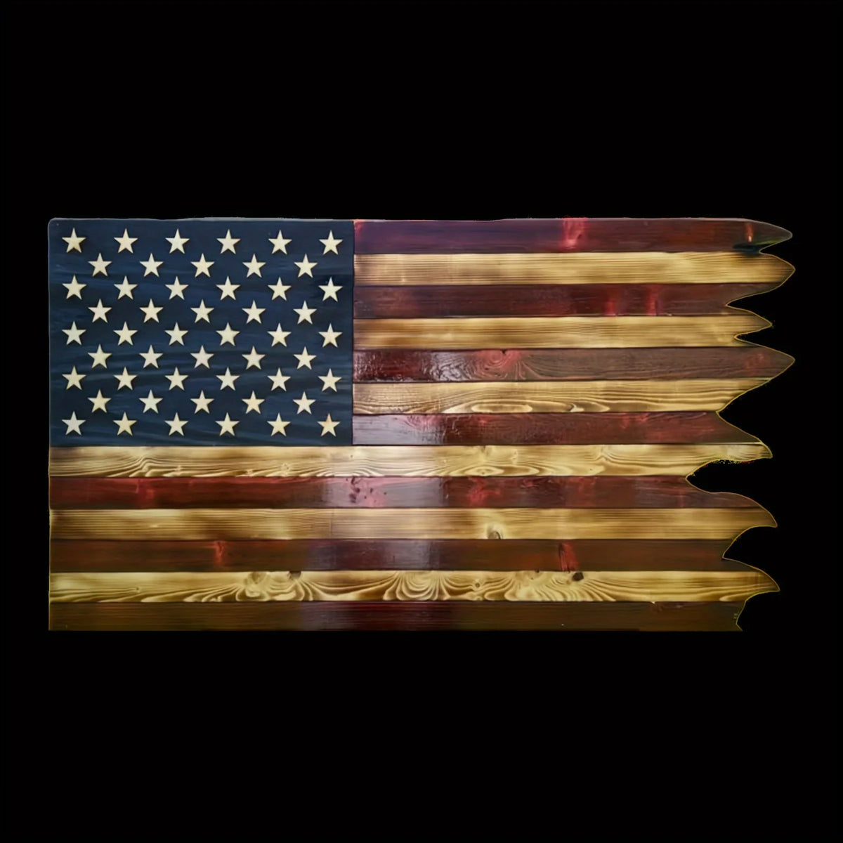 American Wavy Flag Wooden Independence Day Home Decoration Gift 