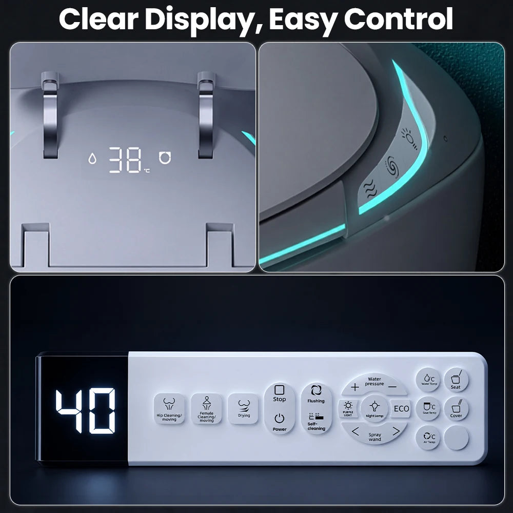 Sanyipace Smart Bidet Toilet Seat With Heat And Auto Flush