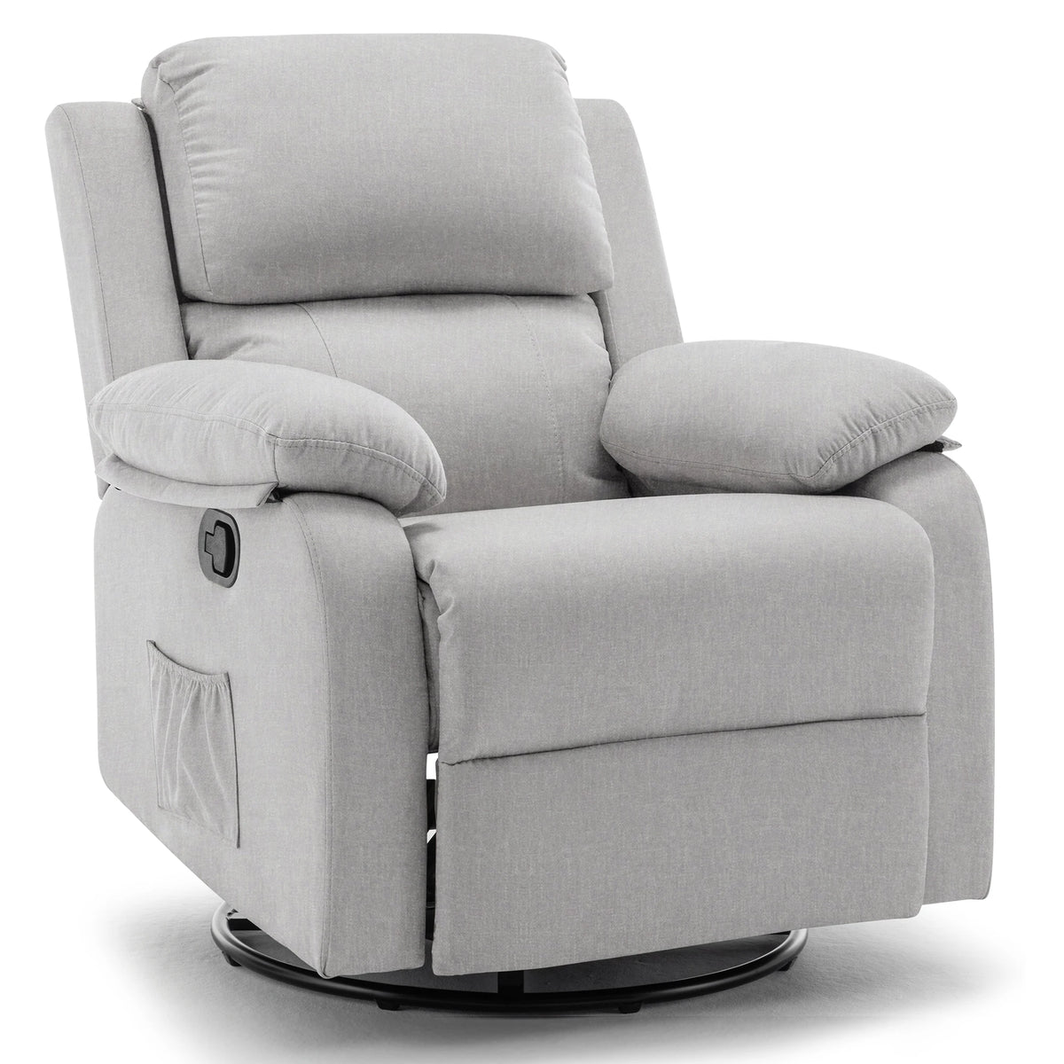Korser Upholstered Swivel Rocker Recliner Chair for Home Furniture
