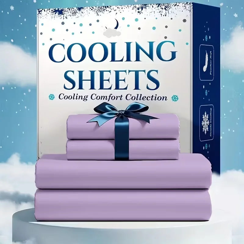 Bamboo Cooling Viscose Sheet Set for Breathable Comfortable Sleep