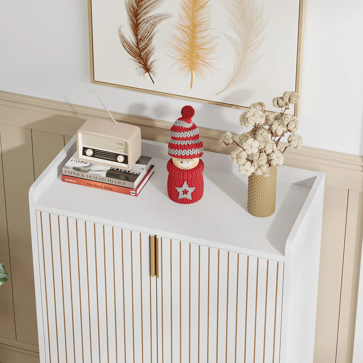 Tribesigns Shoe Storage Cabinet With Doors For Bedroom And Hallway