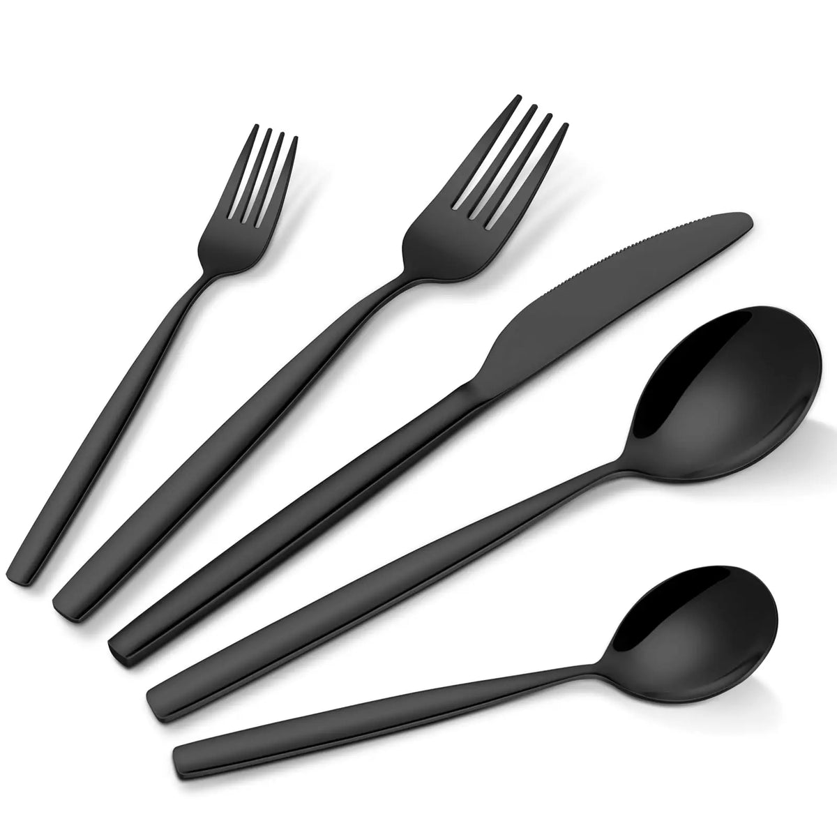 EliteZ Stainless Steel Flatware Set With Steak Knives For Dining