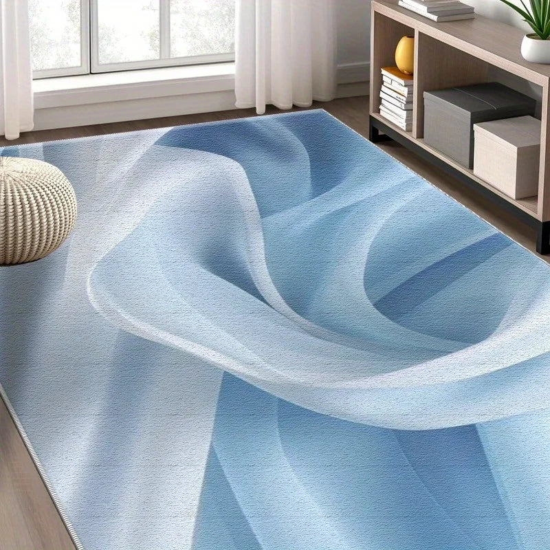 Abstract Wavy Pattern Area Rug for Living Room and Bedroom