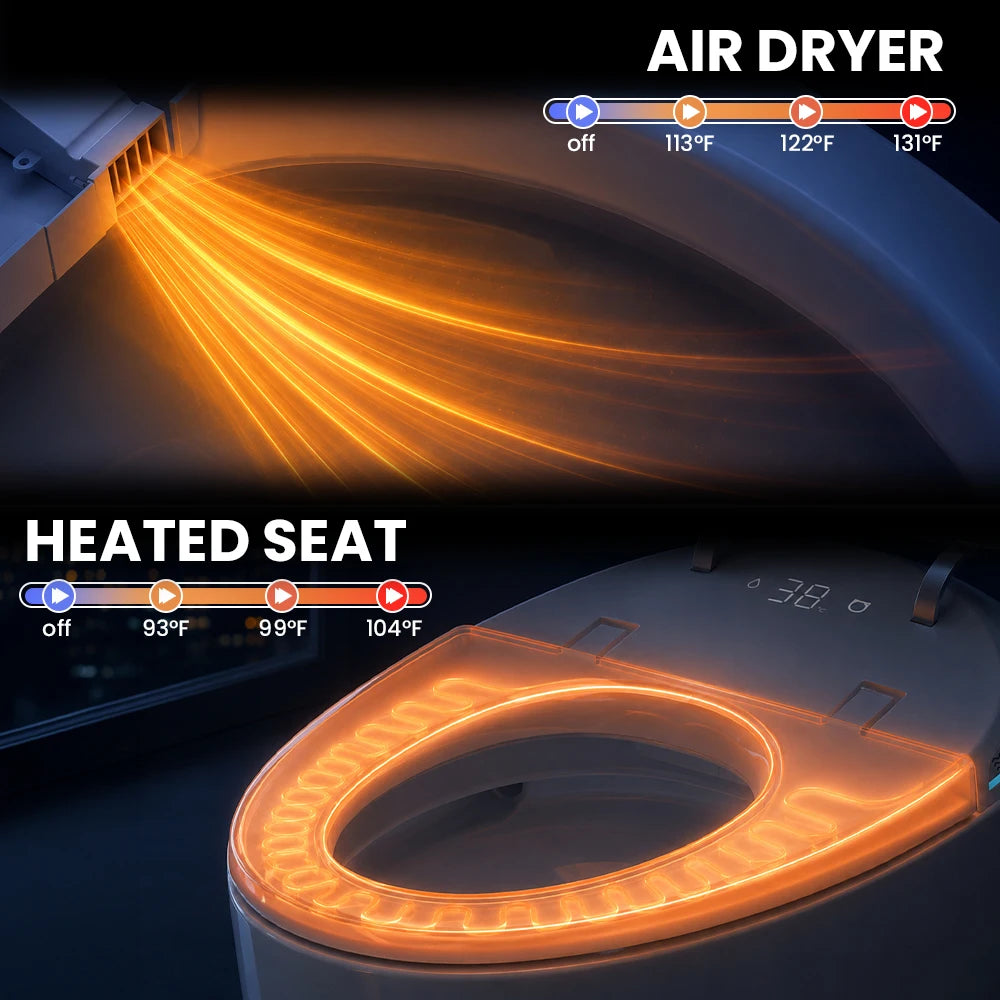 Sanyipace Smart Bidet Toilet Seat With Heat And Auto Flush