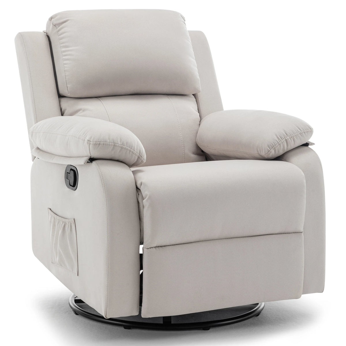 Korser Upholstered Swivel Rocker Recliner Chair for Home Furniture