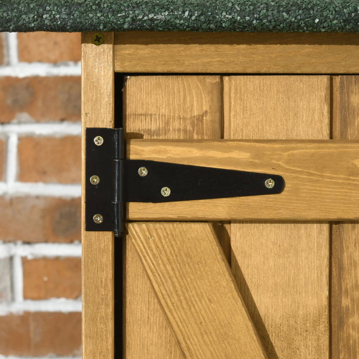 Outsunny Waterproof Wooden Garden Storage Shed With Shelves And Lock
