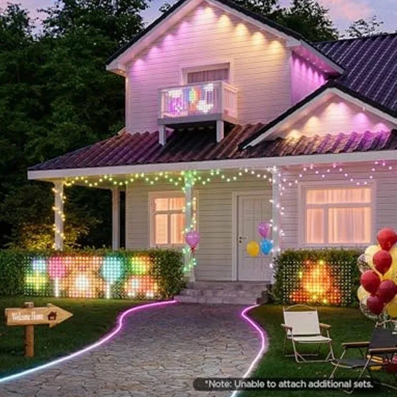 Bhony Waterproof Smart RGBIC Outdoor Net Lights with App Control