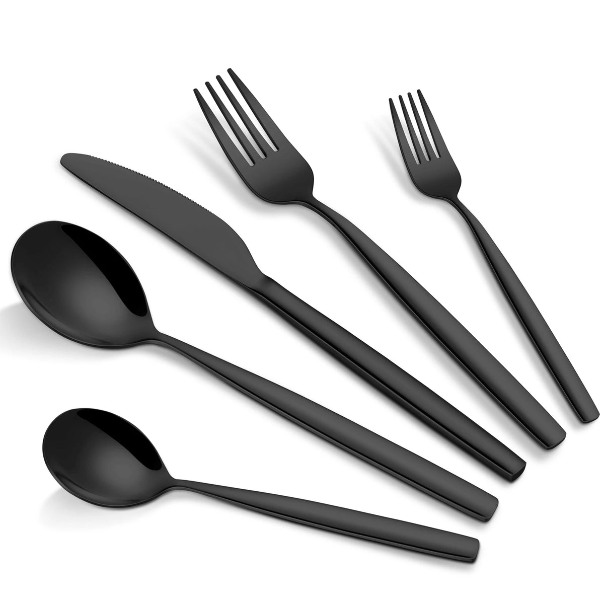 EliteZ Stainless Steel Flatware Set With Steak Knives For Dining