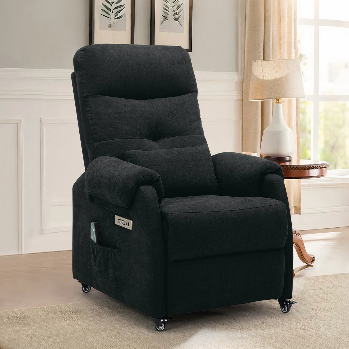 Korser Recliner Chair with Wheels and USB Ports for Home Living