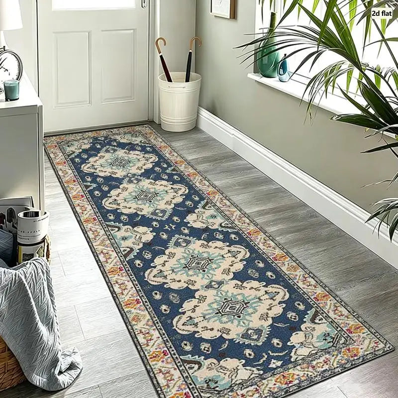Boho Distressed Medallion Area Rug for Living Room and Home