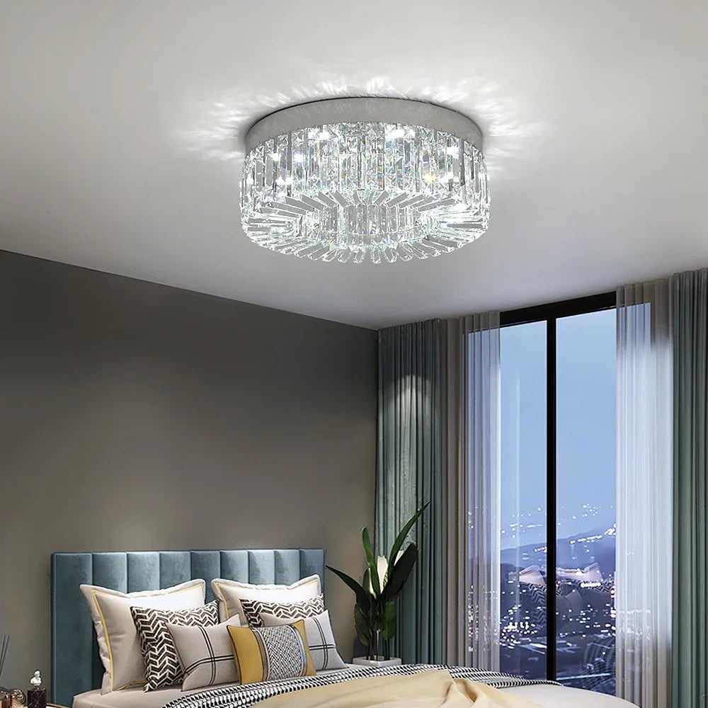 VETRULUS Crystal LED Ceiling Chandelier for Living Rooms